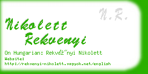 nikolett rekvenyi business card